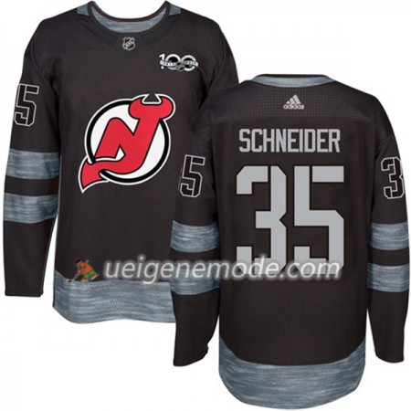 Herren Eishockey New Jersey Devils Trikot Cory Schneider 35 1917-2017 100th Anniversary Adidas Schwarz Authentic